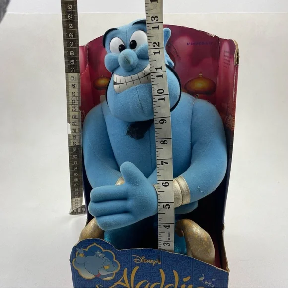 NIB VTG 1992 Disney Aladdin Genie Stuffed Plush Toy, Lamp Mattel